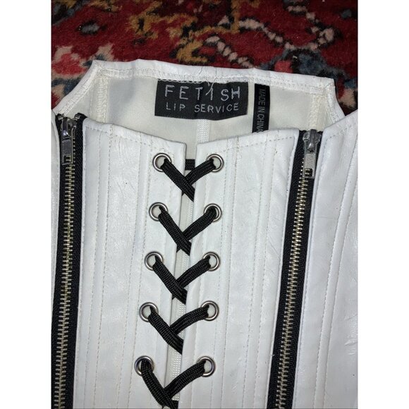 As Is Vintage Lip Service Fetish Corset Y2k Pointed Cyberpunk - Picture 2 of 4